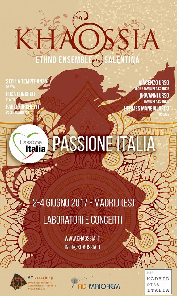 Khaossia a Madrid per Passione Italia 2017