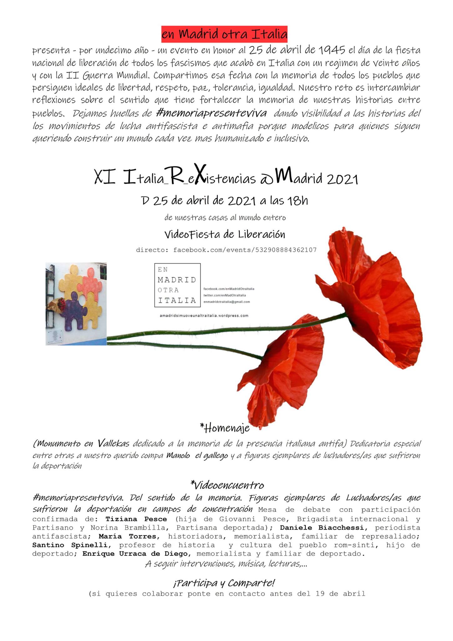 Khaossia e il 25 Aprile a Madrid